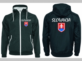 Slovakia - Slovensko  šuštiaková bunda čierna materiál povrch:100% nylon, podšívka: 100% polyester, pohodlná,vode a vetru odolná